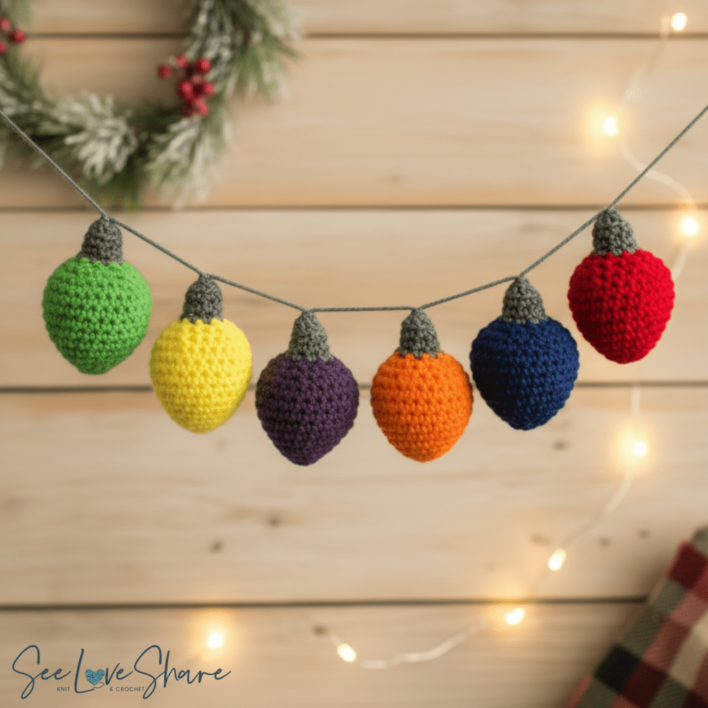 crochet light bulb ornament pattern