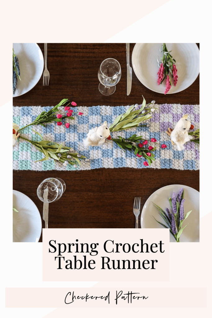 Crochet Checkered Table Runner Pattern