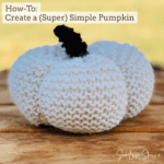Simple pumpkin made from a flat rectangle, knit or crochet