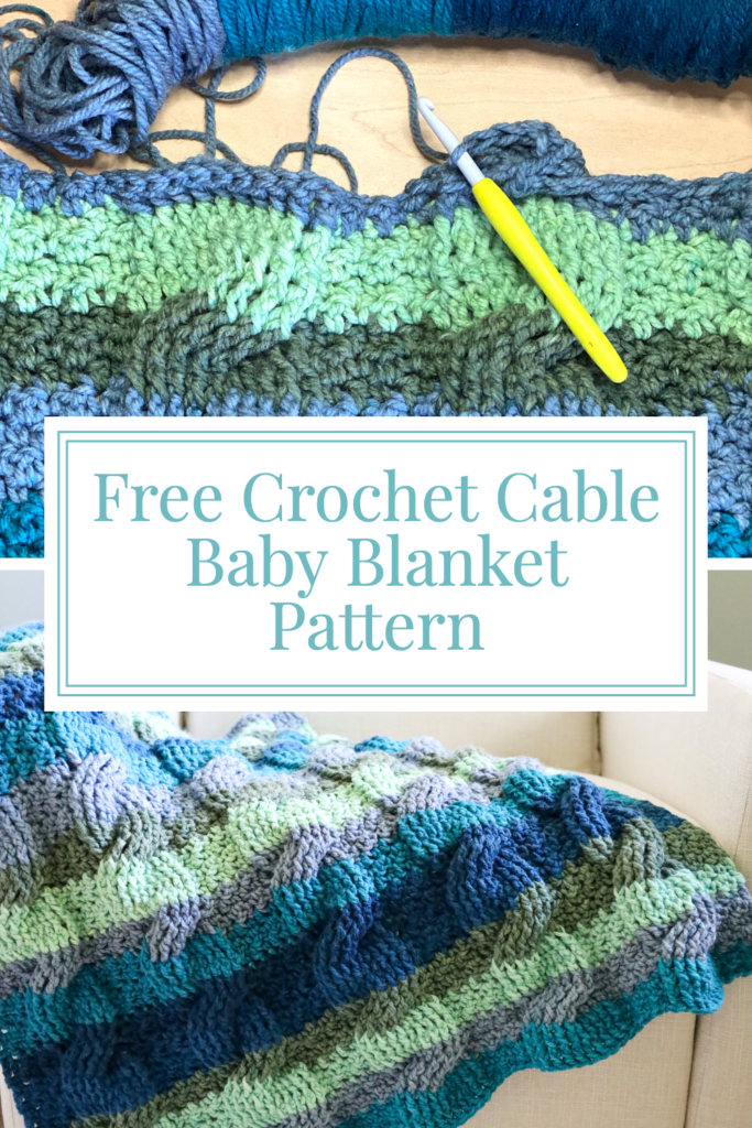 easy cable stitch crochet baby blanket