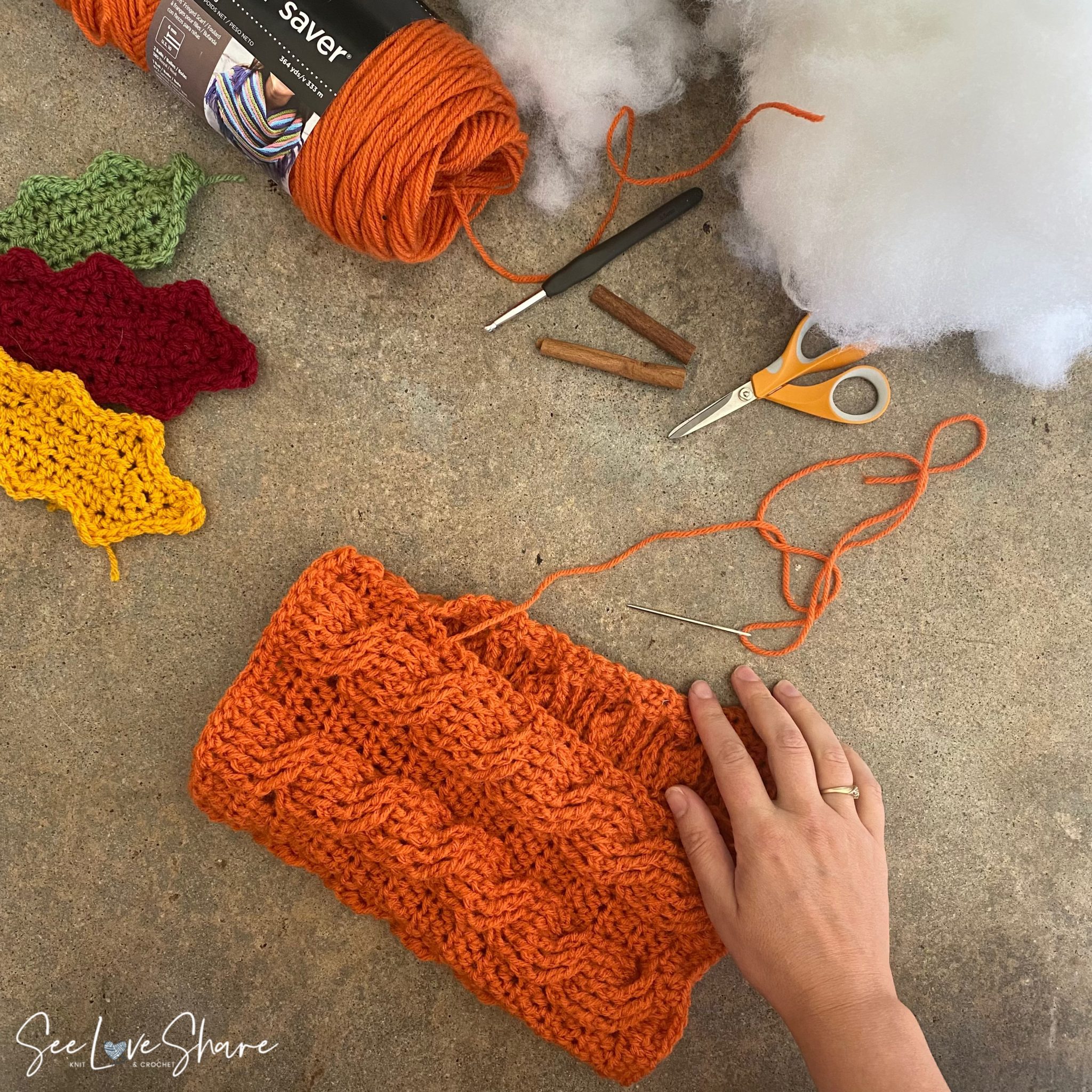 Crochet Cable Pumpkin - Beginner's Guide & Free Crochet Pattern