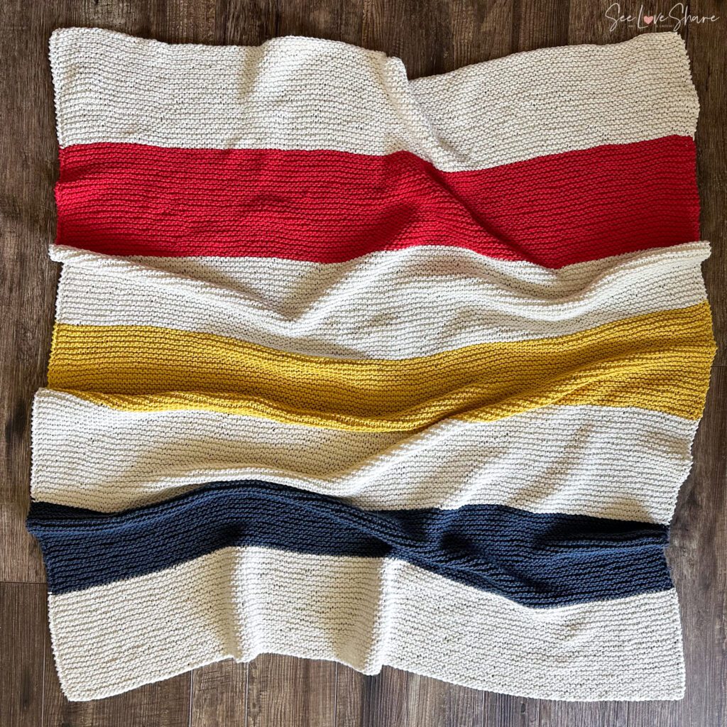 Simple Knit Throw Blanket