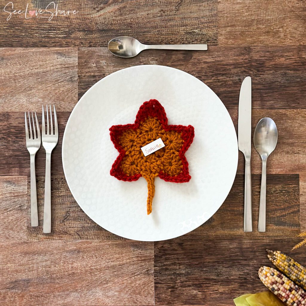 Autumn Maple Leaf Place Setting Crochet Pattern