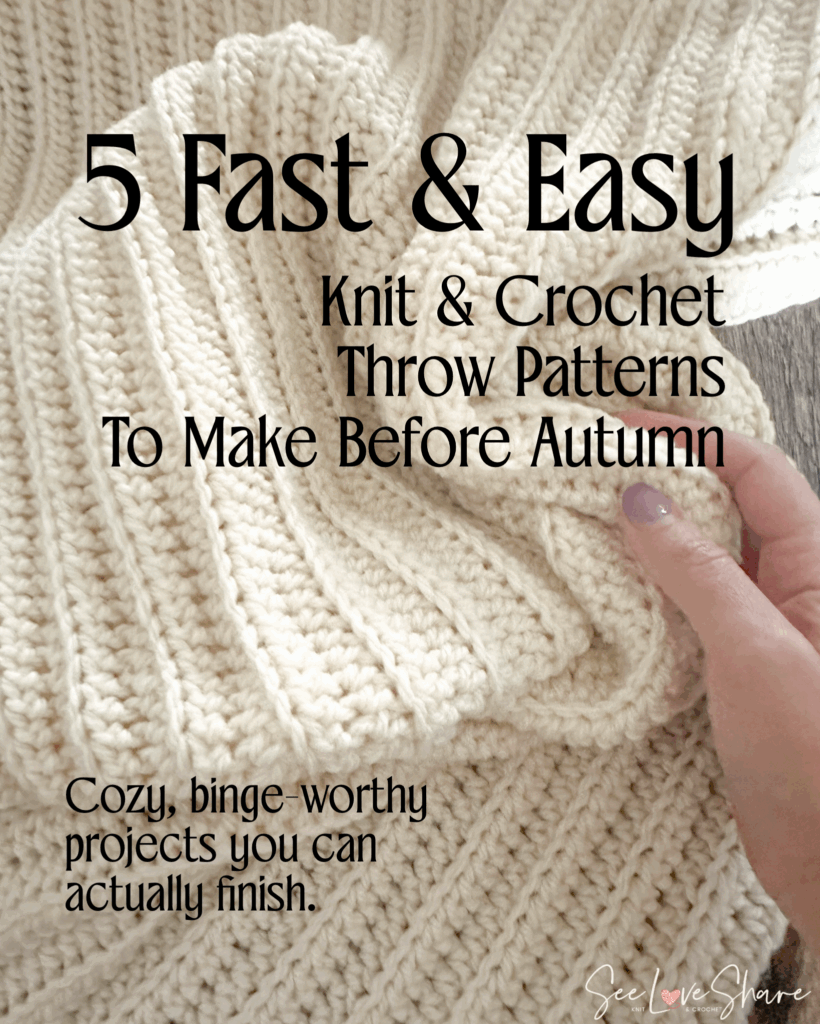Looking for a quick crochet blanket pattern or easy knit throw? These 5 fast, beginner-friendly chunky blanket patterns are cozy, binge-worthy projects you can actually finish before Autumn.