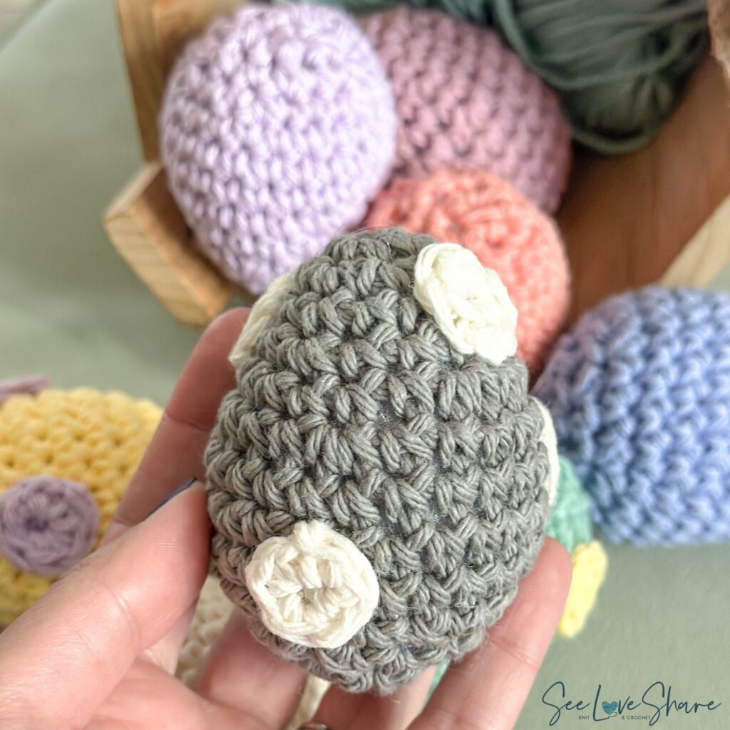 Polka Dot Crochet Easter Eggs