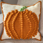 Bobble Stitch Pumpkin Pillow