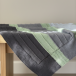 Simple Color Block Knit Throw