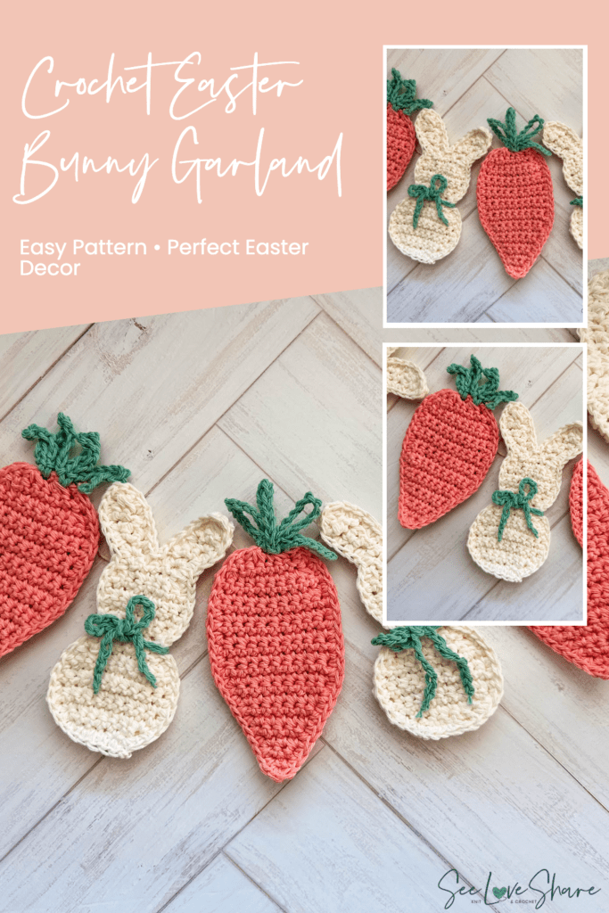 crochet bunny carrot garland easter decor