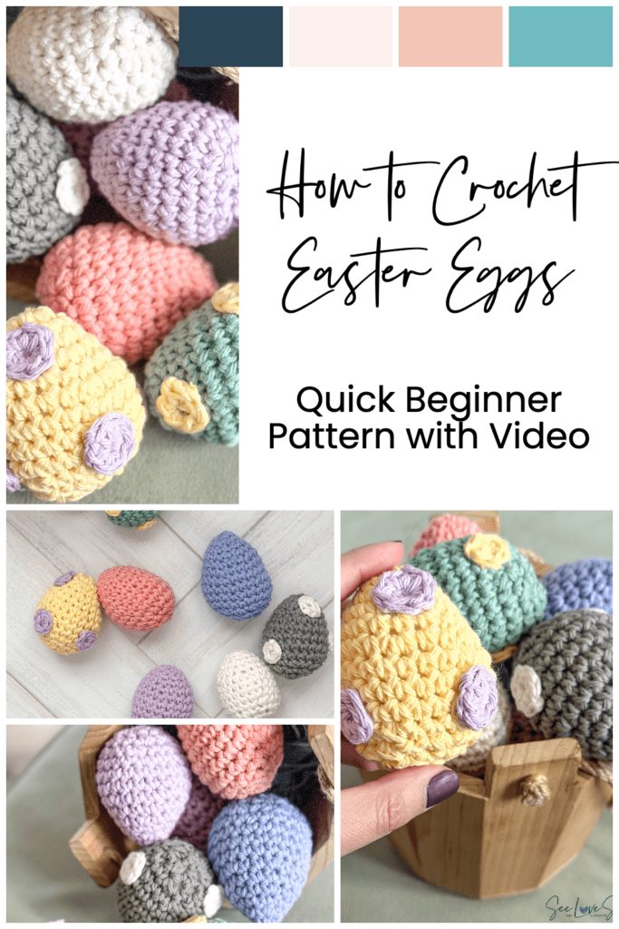 how to crochet easter eggs with an easy pattern