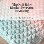 Bubble Stitch Knit Baby Blanket