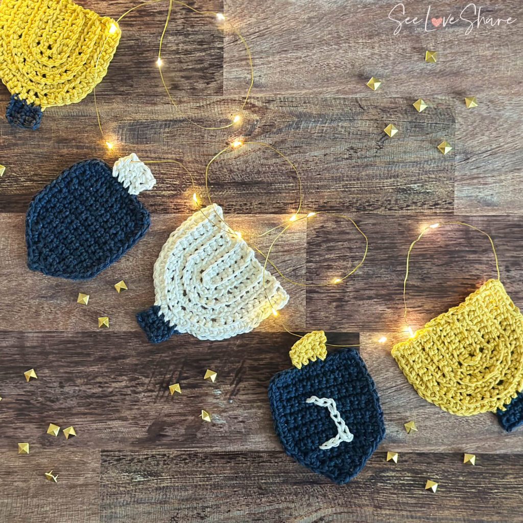 hanukkah crochet garland pattern