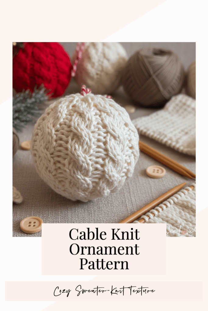Cable Knit Christmas Ornament pattern