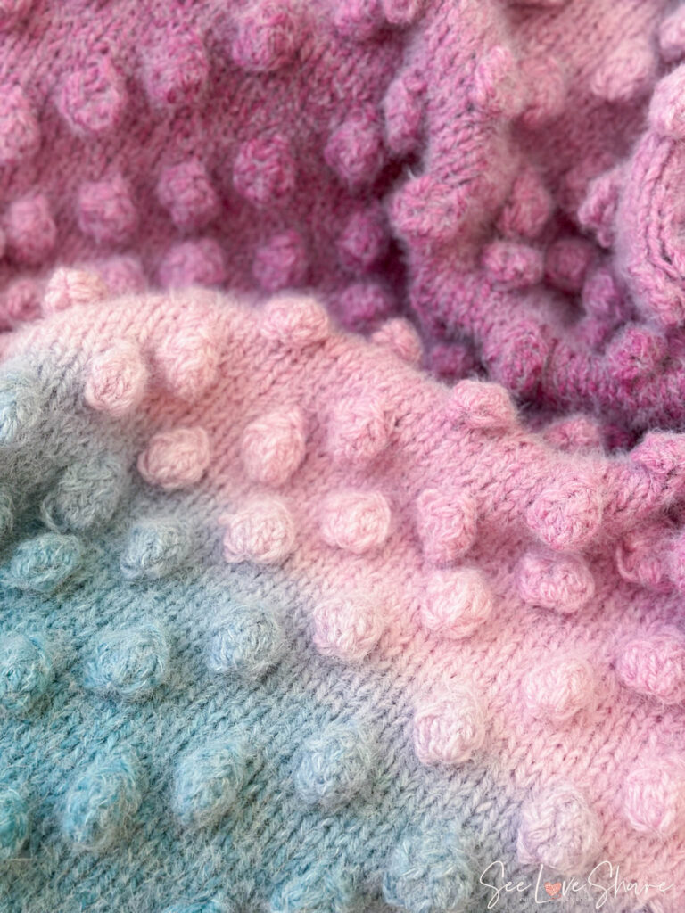 bobble knit baby blanket pattern