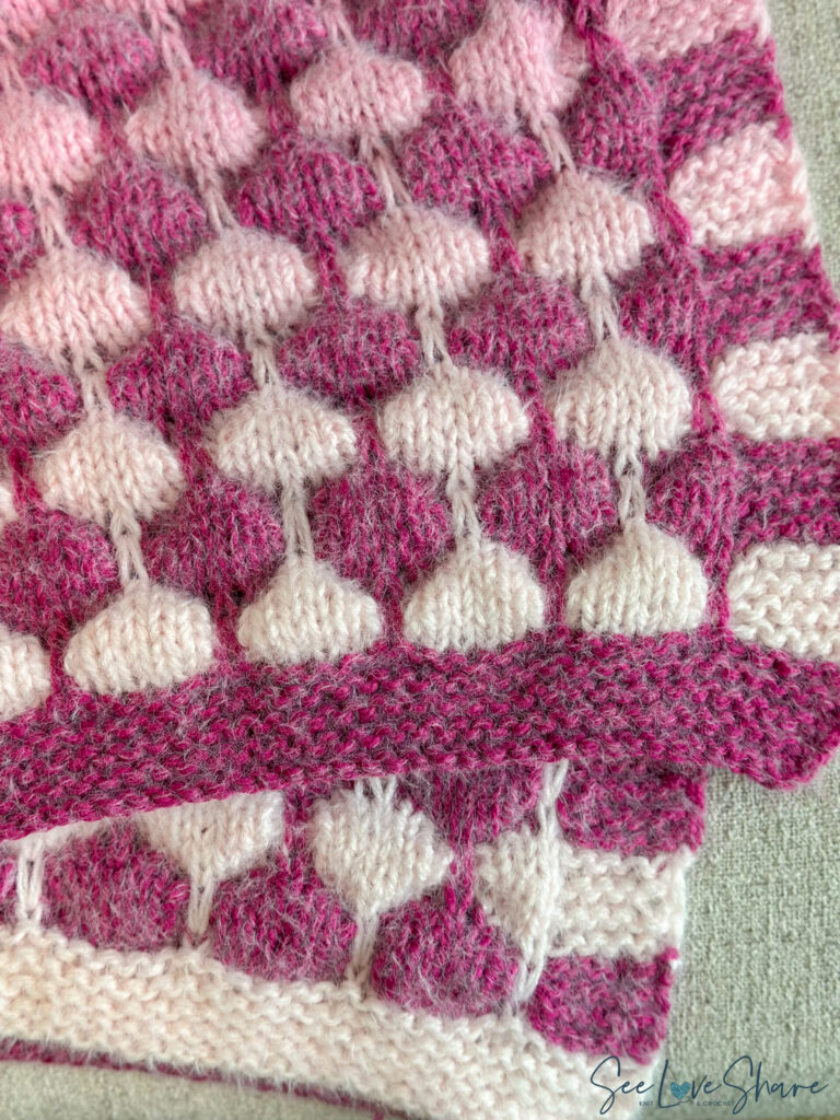 ombre knit baby blanket pattern