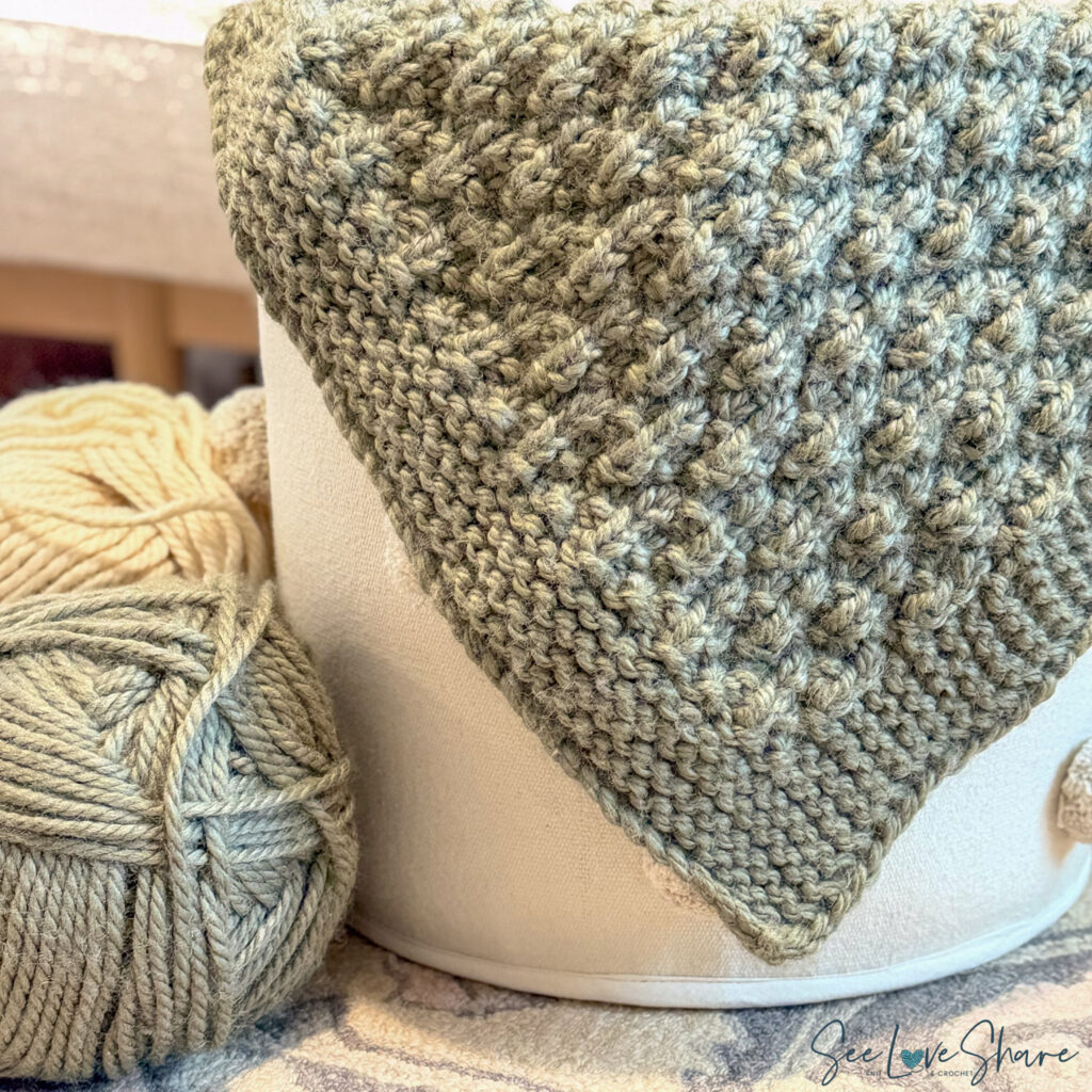 seersucker stitch knit throw