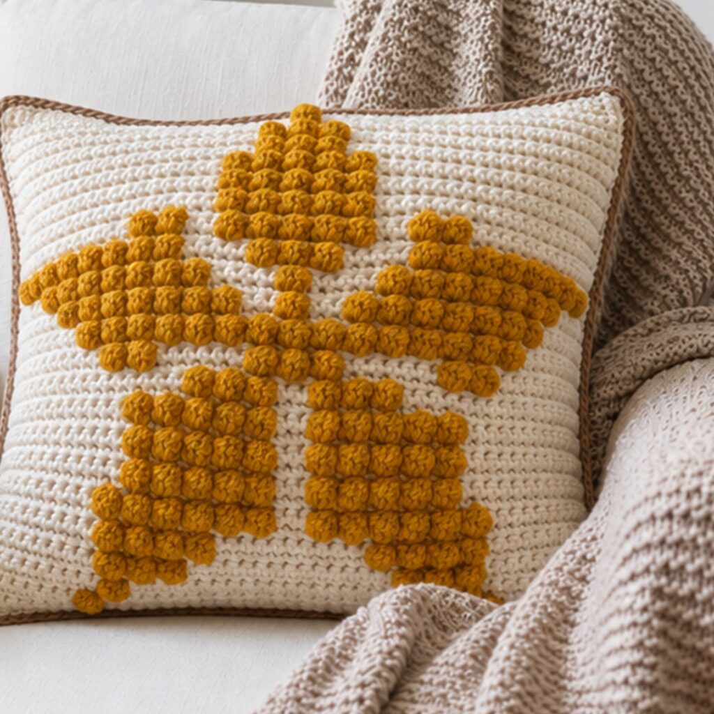 Crochet Christmas Star Pillow Pattern