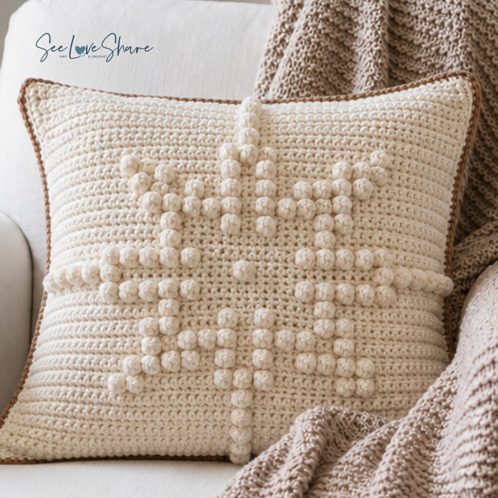 Crochet Snowflake Pillow Pattern