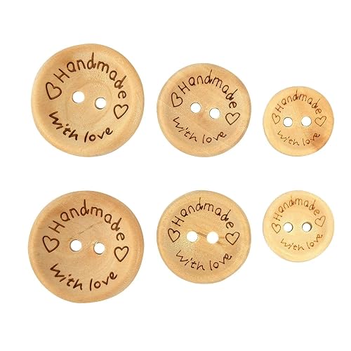 Handmade with Love Wooden Buttons