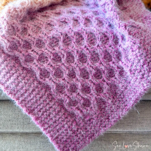 Honeycomb Chunky Knit Throw Pattern by SeeLoveShare-4